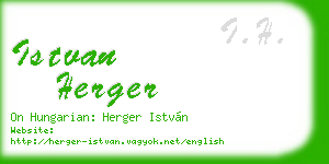 istvan herger business card